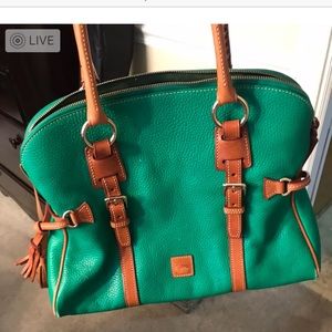 Dooney and bourke pebbled leather domed satchel